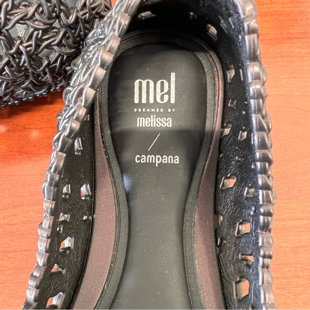 Mel by Melissa & Campana Girls Zig Zag black Copper Jelly Ballet Size 1 (U.S.) - Picture 15 of 15